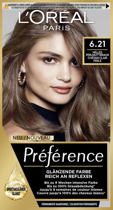 L'Oréal Paris Preference Core (6.21 Helles Perlmuttbraun)