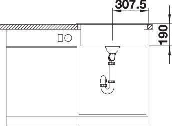 Actual product image Blanco Palona 6 (Top-mounted sink, 61.50 cm, 51 cm)