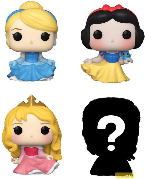 Actual product image Funko Disney Princesses pack 4 figurines Bitty POP! vinyl Cinderella 2,5 cm