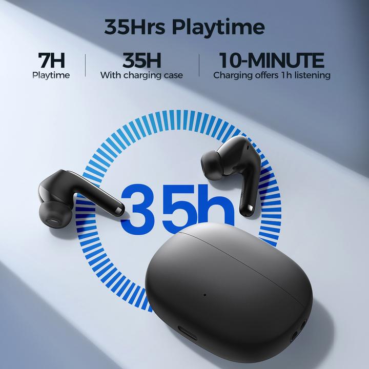 Image du produit Joyroom Écouteurs sans fil Bluetooth 5.3 TWS Funpods Series JR-FB3 - noir (35 h, Filaire)