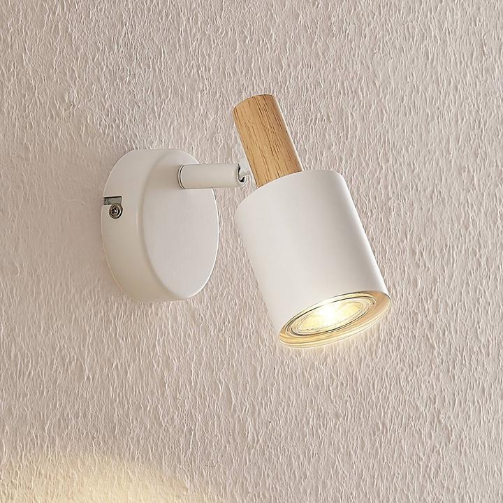 Produktbild Lindby Junes LED-Wandstrahler, einflammig, weiss (GU10)