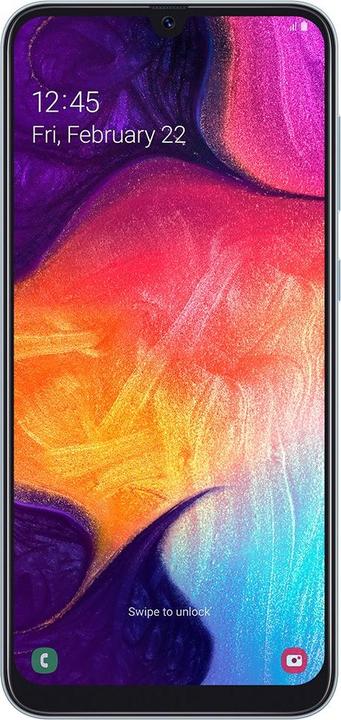Samsung Galaxy A50 EU (128 GB, White, 6.40", Hybrid Dual SIM, 25 Mpx, 4G)