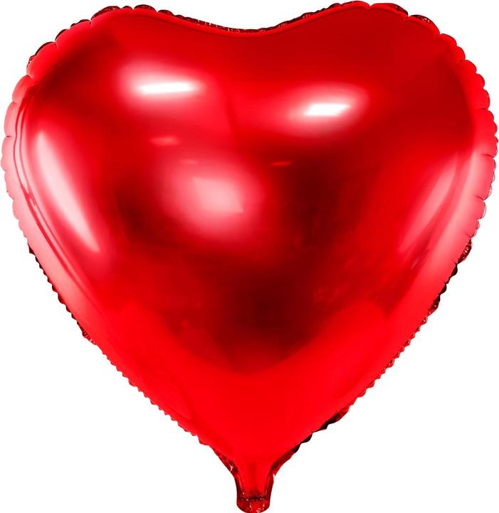 Partydeco Rotes Herz Ballon 45cm (1 x)