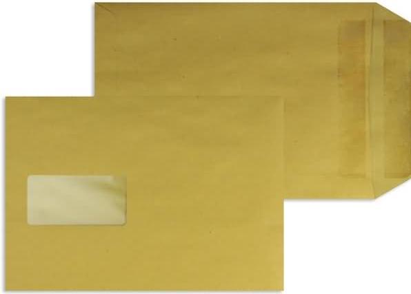 Produktbild Blanke Versandtaschen B5 90g/qm selbstklebend Fenster VE=500 St. braun (500 x)