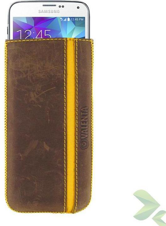 Immagine prodotto Valenta Valencia Pocket Stripe Vintage Valentine - Testa rossa Samsung Galaxy S5, Sony Xperia Z e altri (Samsung Galaxy Ace, Nokia Lumia 1020, Sony Xperia M2, Nokia Lumia 930, Samsung Galaxy S5, Sony Xperia Z)