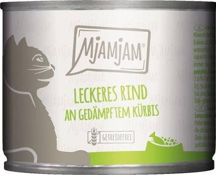 Produktbild Mjamjam Leckeres Rind an gedämpftem Kürbis (Adult, 1 Stk., 250 g)