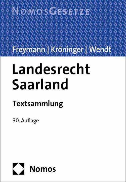 Actual product image Landesrecht Saarland (German, Hans-Peter Freymann, Holger Kröninger, Rudolf Wendt, 2024)