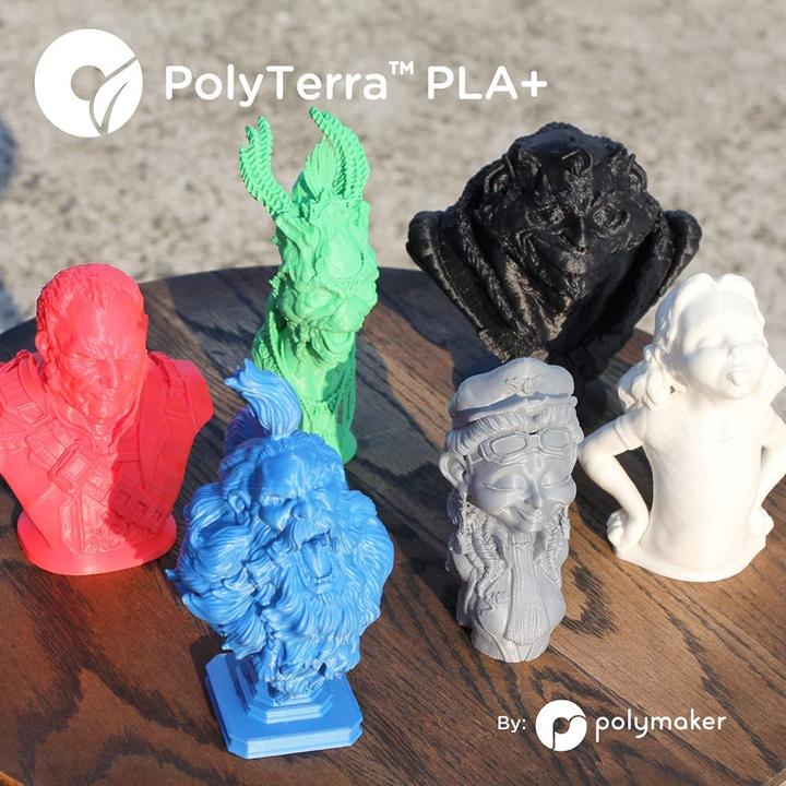 Produktbild Polymaker Polyterra Pla Plus Karton-Spule, Blau, 1 kg, 1.75mm (PLA+, 1.75 mm, 1000 g, Blau)