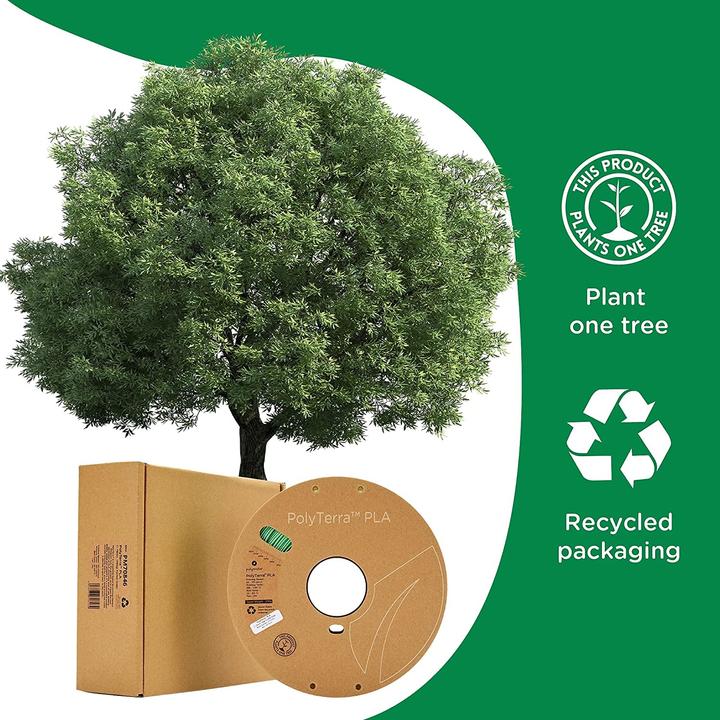 Produktbild Polymaker Polyterra Pla Plus Karton-Spule, Blau, 1 kg, 1.75mm (PLA+, 1.75 mm, 1000 g, Blau)