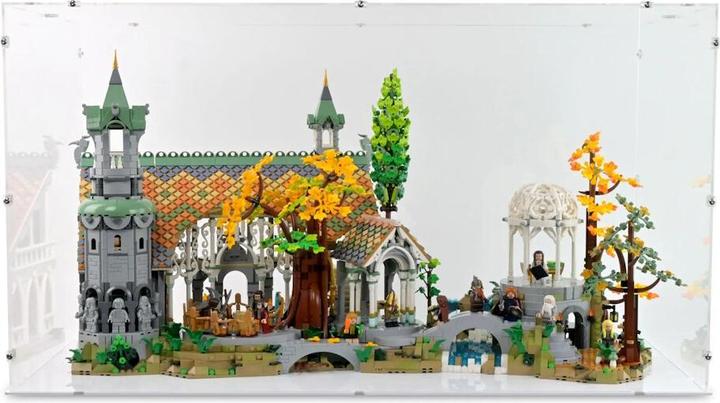 Actual product image iDisplayit Acrylic display for LEGO® 10316 The Lord of the Rings: Rivendell (With white base)