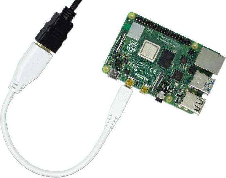 Immagine prodotto Berrybase Cavo adattatore micro HDMI ufficiale di Raspberry Pi 4 (HDMI, 23.50 cm)
