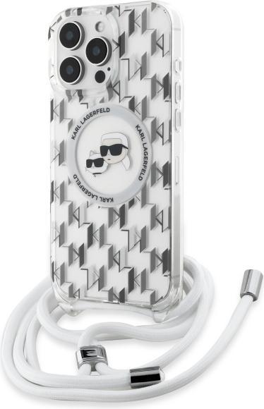 Karl Lagerfeld KLHMP16XHCKLCT iPhone 16 Pro Max 6.9" transparent hardcase IML Crossbody Monogra (Apple iPhone 16 Pro Max)
