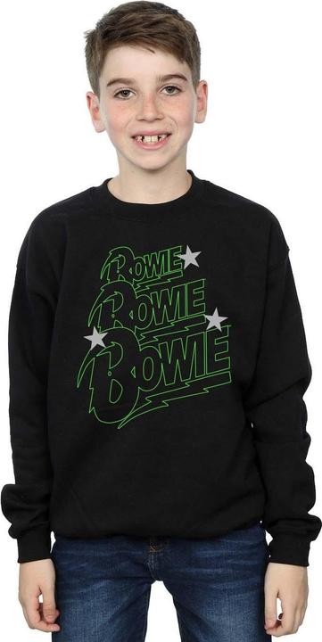 Actual product image David Bowie Boys Multiple Neon Logo Sweatshirt (116)