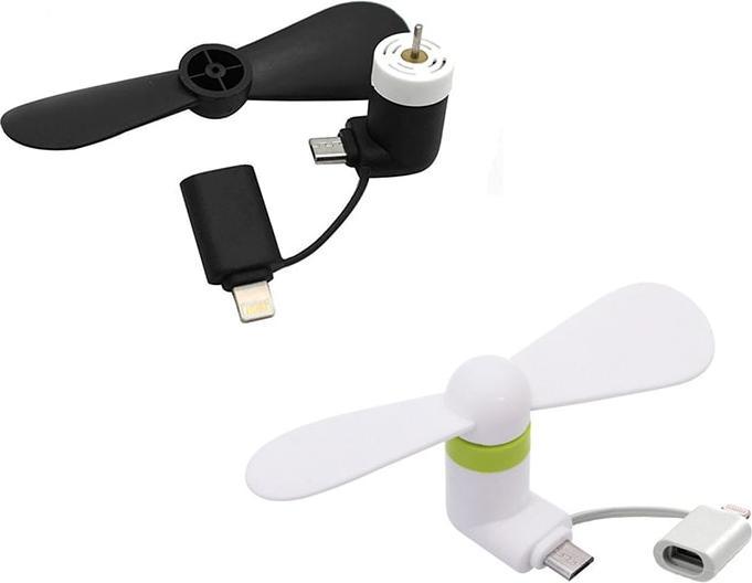Actual product image JTI Micro USB/Lightning fan