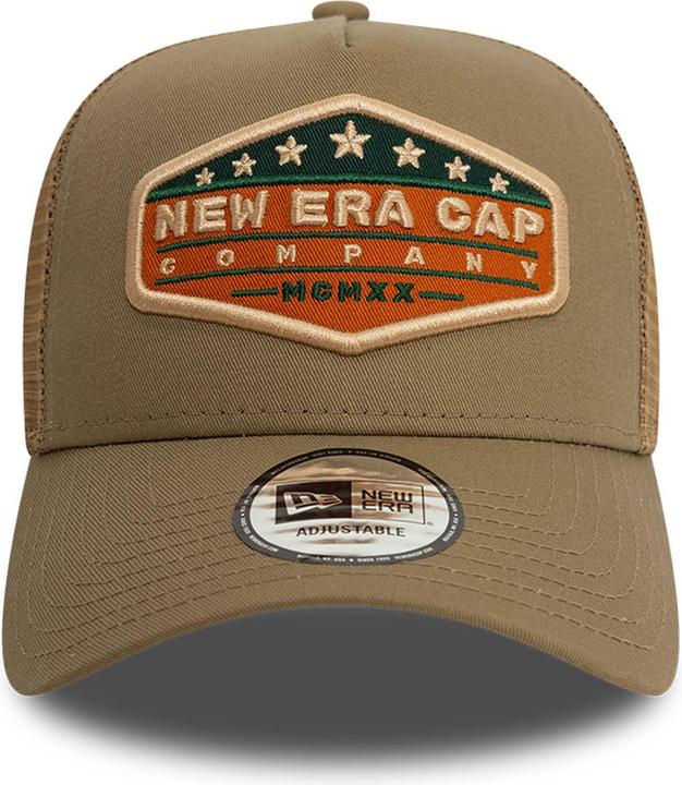 Produktbild New Era A-Frame Mesh Trucker Cap - Vintage Brand Khaki (One Size)