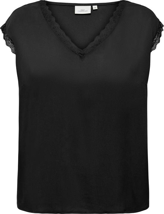 Only Curvy V-Ausschnitt Bluse mit kurzen Ärmeln (52)