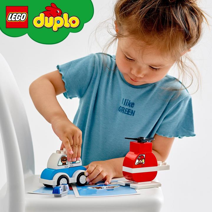 Image du produit LEGO Mon premier hélicoptère de pompiers et ma première voiture de police... (10957)