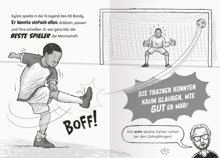 Actual product image Ravensburger Fussball-Stars - Alles über Mbappé (German, Dan Green, Ulrich Thiele, Simon Mugford, 2024)