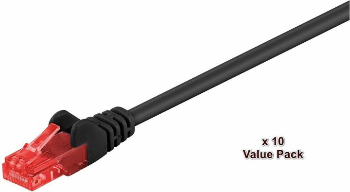 Produktbild MicroConnect V-UTP6005SVP 0.5m Cat6 U/UTP (UTP) Schwarz Netzwerkkabel (U/UTP, CAT6, 0.50 m)