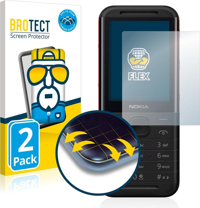 Produktbild BROTECT Full-Cover Displayschutz (2 Stück, Nokia 5310 XpressMusic)