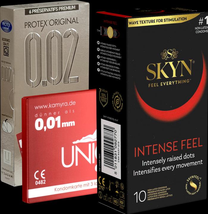 Actual product image Kondomotheke Latex Free Condoms - 3 Variety Pack B (19 pcs.)