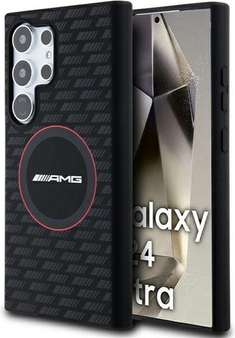 Mercedes AMG AMHML23SMRK S928 czarny/black hardcase Silicone Carbon Pattern MagSafe (Samsung Galaxy S24 Ultra)
