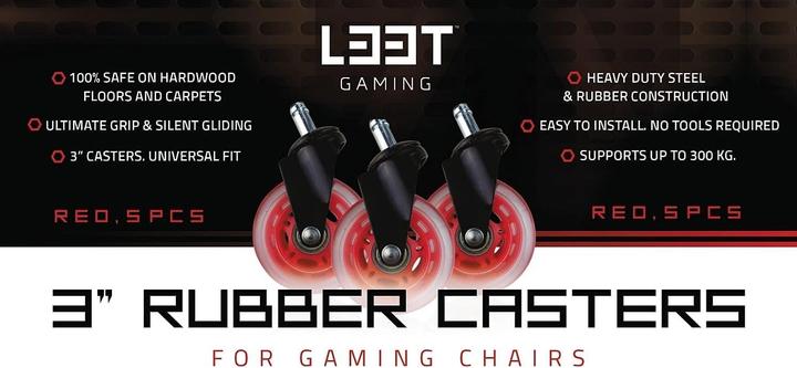 Image du produit L33T Roulettes pour chaises de jeu