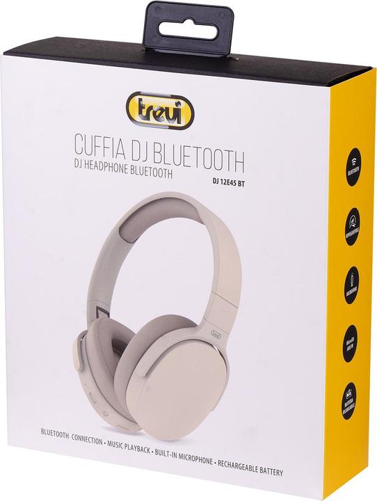 Immagine prodotto Trevi DJ 12E45 BT Auricolare Con cavo e senza cavo A Padiglione Musica e Chiamate Bluetooth Crema (7 h, Cablato)