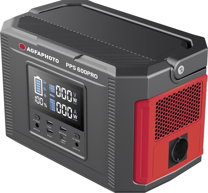 AGFAPHOTO PPS600Pro Powerstation Li-Ion Black, Red (640 Wh, 6.40 kg)
