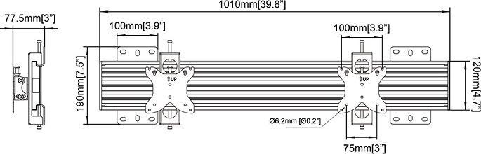 Actual product image Multibrackets Wall bracket Side by Side, 27"-32 ",VESA 75x75- (Wall, 75", 20 kg)