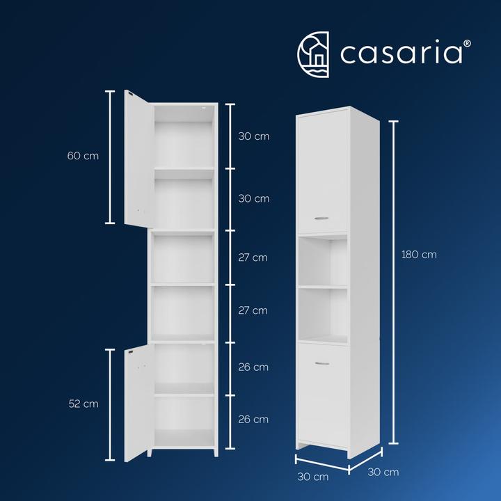 Immagine prodotto Casaria Mobiletto del bagno (30 x 30 x 180 cm)