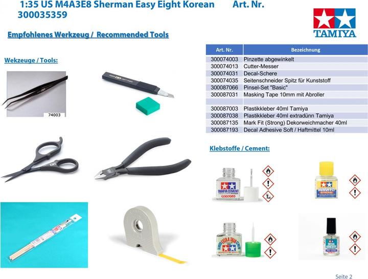 Actual product image Tamiya U.S Sherman M4A3E8 Easy Eight Korean War
