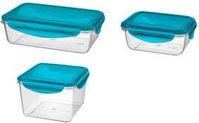 keeeper "tino" food storage jar, with clip, 0.45 litre lid: blue, material: PP/Tritan, resistant (0.45 l)