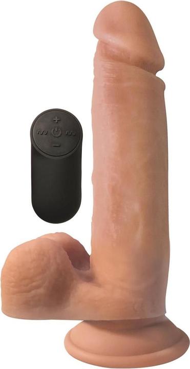 Actual product image Curve Toys Vibrating Remote Control Silicone Dildo with Balls