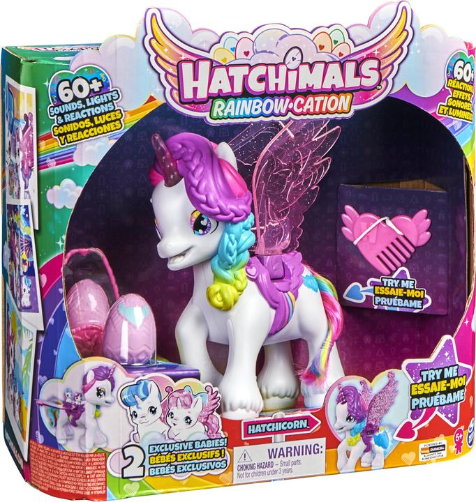 Produktbild Hatchimals Interaktives Einhorn mit beweglichen Flügeln und über 60 Licht- und Soundeffekten