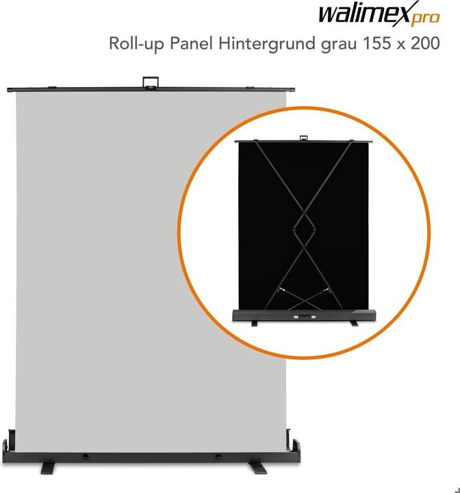 Walimex pro pro Roll-up Panel Hintergrund 155x200cm (155 cm, 200 cm)