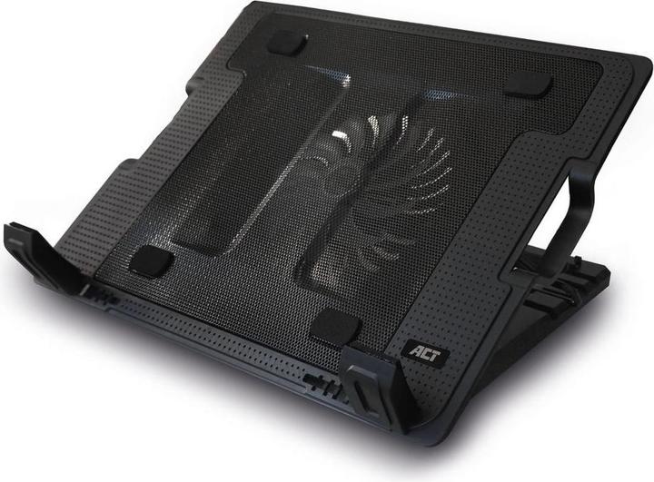 Immagine prodotto Supporto di raffreddamento per laptop, fino a 17", altezza regolabile (5 posizioni), hub a 2 porte