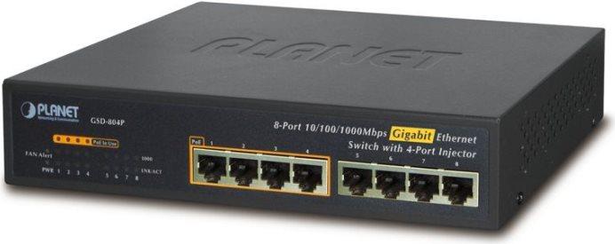 Actual product image Planet Gsd-804p (8 ports)
