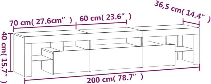 Immagine prodotto VidaXL Alana (200 x 36,5 x 40 cm)