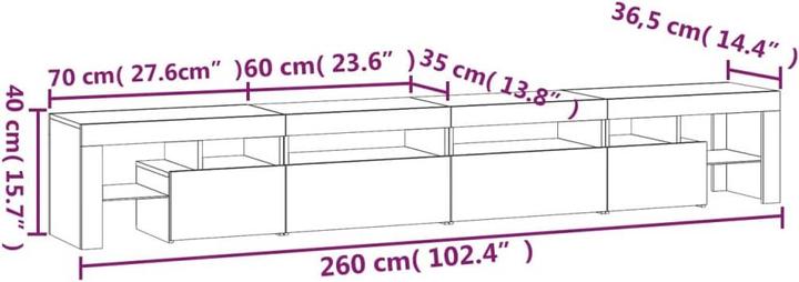 Image du produit VidaXL Alana (280 x 36.5 x 40 cm)