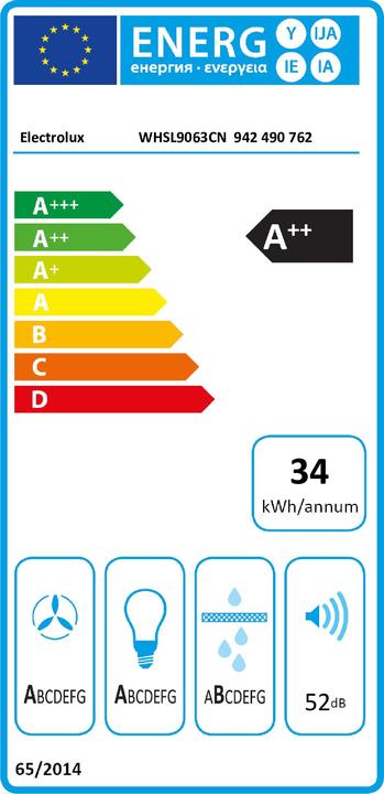 Energie-Label Electrolux WHSL9063CN (Wandhaube)