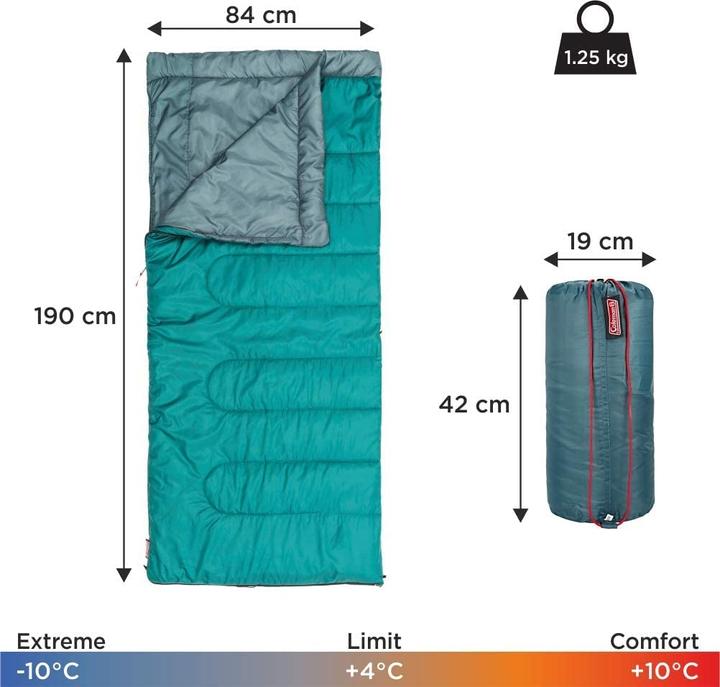 Actual product image Coleman Atlantic Lite 10 Sleeping Bag (190 cm)