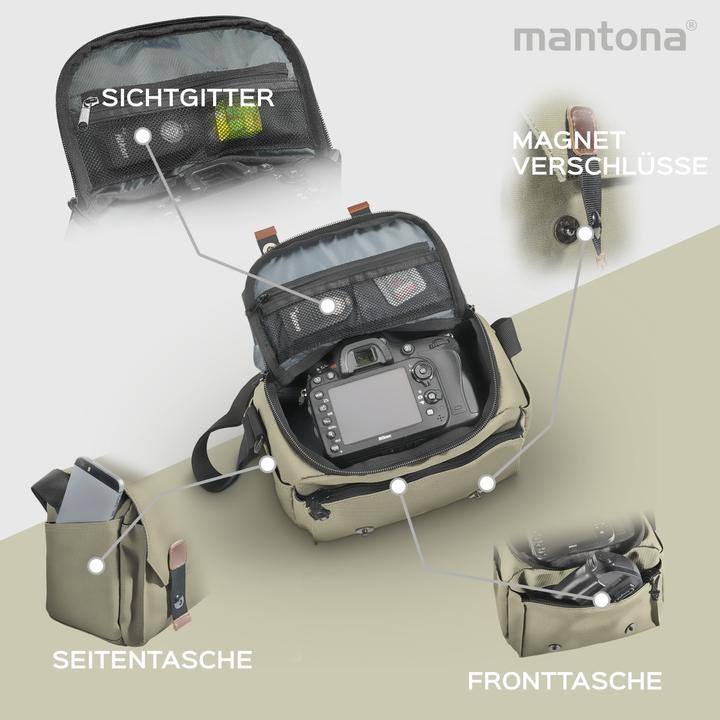 Image du produit mantona Sacoche pour appareil photo Milano piccolo (Sac à bandoulière pour appareil photo)