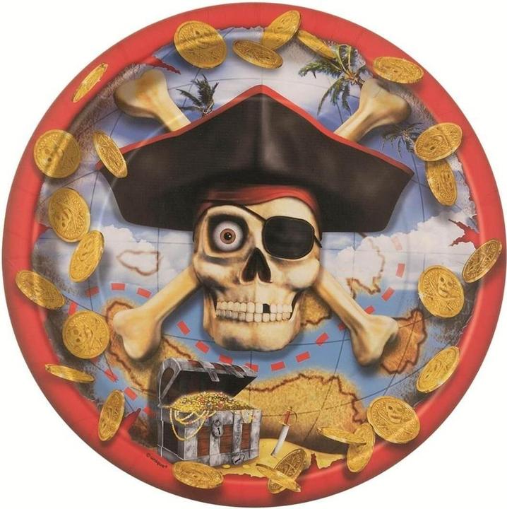 Image du produit Unique Party Assiettes de fête Pirate (paquet de 8) (8 x)