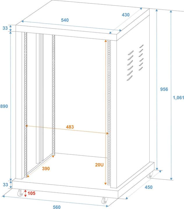 Actual product image Omnitronic Rack SR19 20 (19" rack)