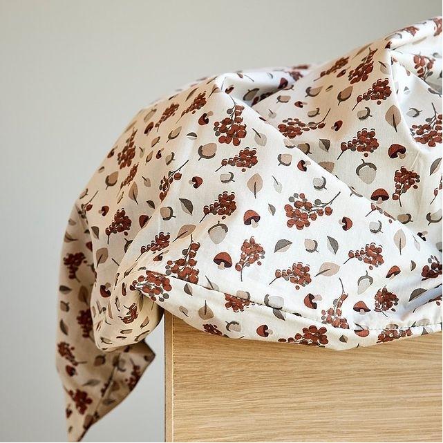 Actual product image Nuuroo Bera Baby Bed Linen - Autumn Leaf (40 x 45 cm)