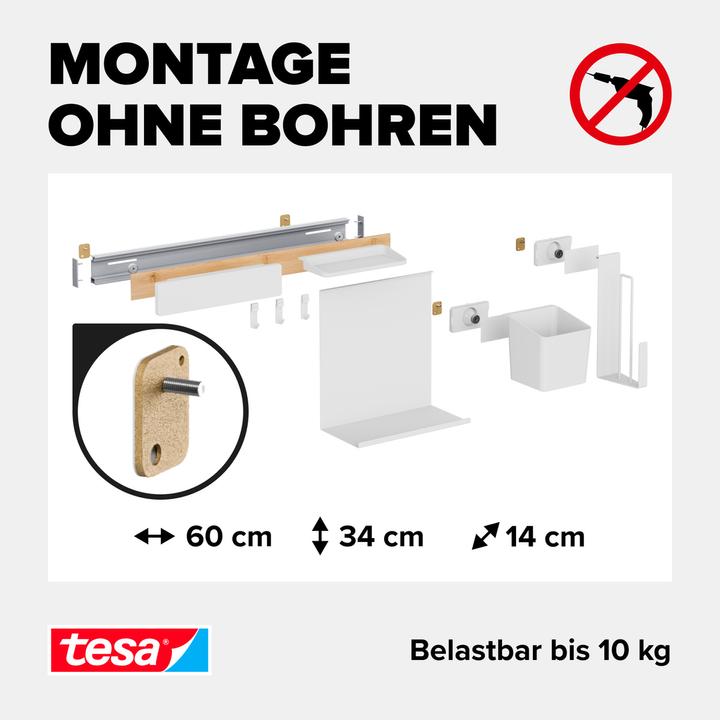 Produktbild tesa Küchenorganizer Kombi-Set L zum Kleben