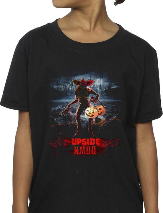 Produktbild Netflix Stranger Things Pumpkin Upside Down TShirt Mädchen (152, 158)