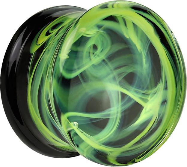 Produktbild Star Piercing Flared Plug Rauch grün (ohne Messing, Glas)