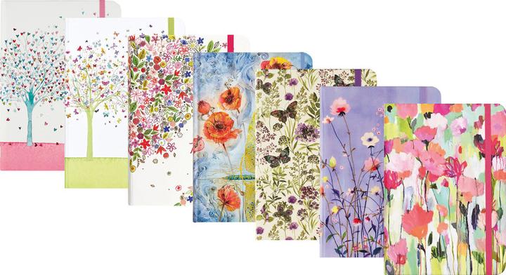 Actual product image Mini Notebook with Amethyst Butterflies (127 x 177 mm, Lined, Hardcover)